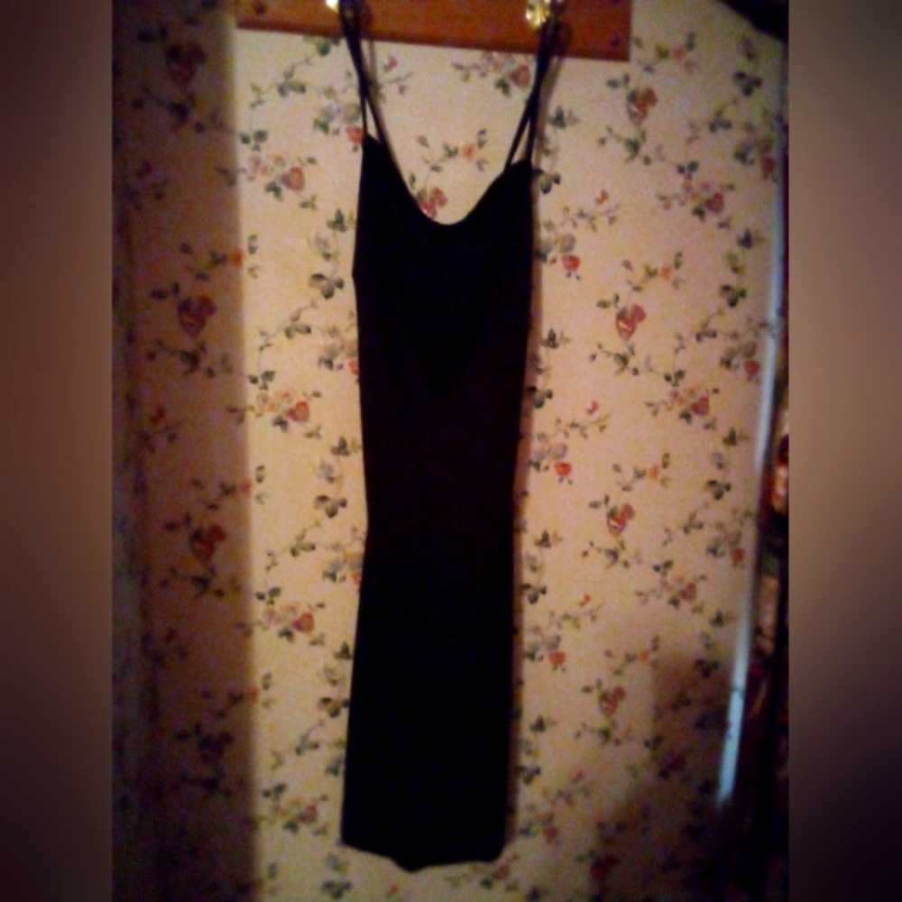 Elegant Black Spaghetti Strap Dress